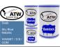 Preview: Saab, Sky Blue Metallic, WA889T / 318 / GOM: 500ml Lackdose + 500ml Klarlack + 250ml Härter - Set, von ATW Autoteile West.